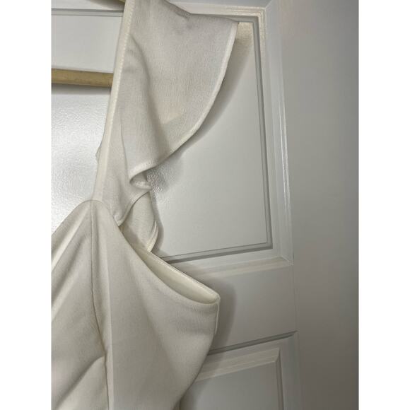 Alter’d State white flutter sleeve and hem sundress medium, summer party church - Picture 6 of 7